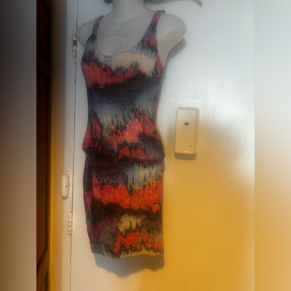 Marciano tie dye form fit sexy club dance y2k Bodycon Cocktail mini